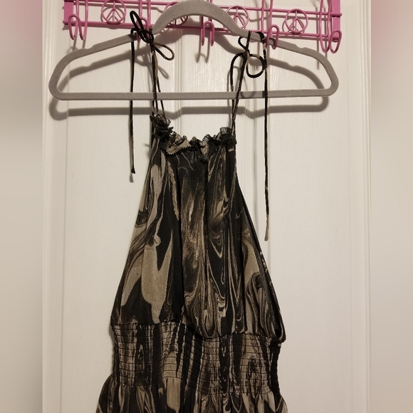 NWT Banana Republic Georgette Halter Mini Dress Marble Smoke Size Small - Picture 12 of 15